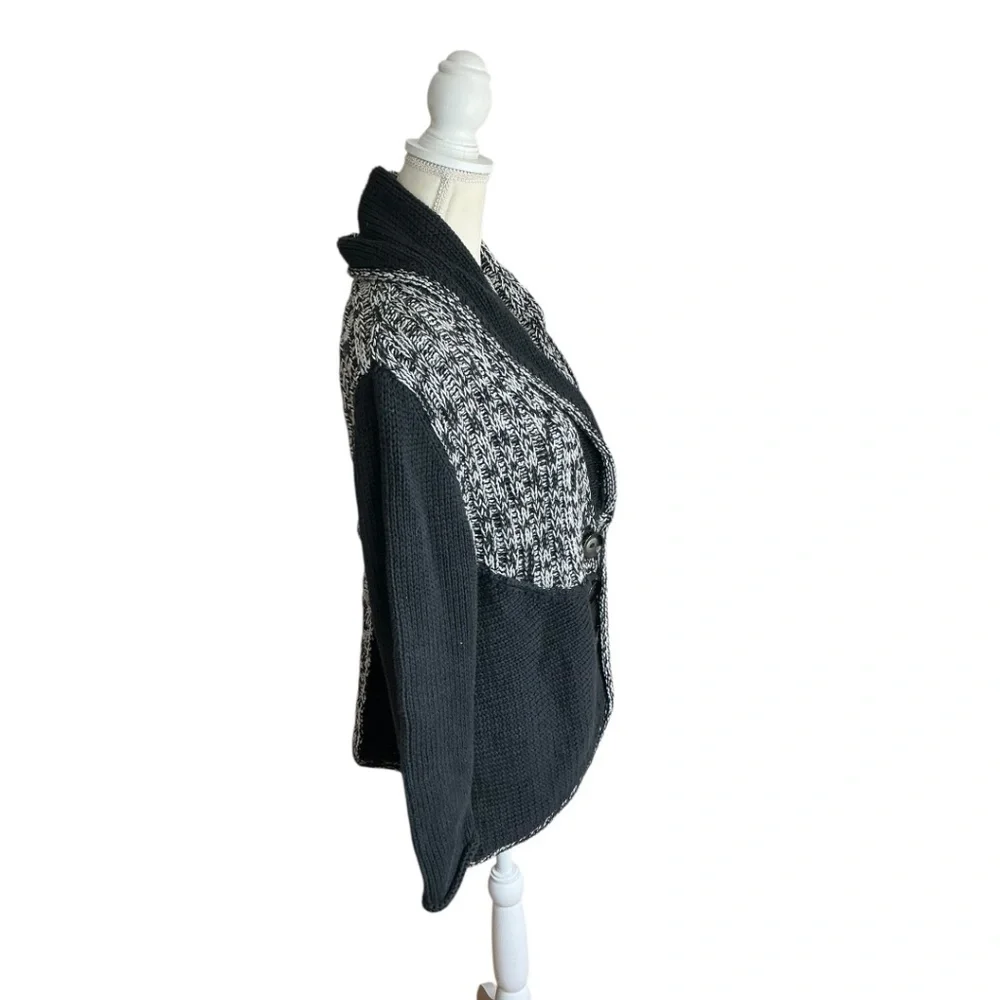 Pure Handknit Chunky Knit Crochet Cardigan Sweater